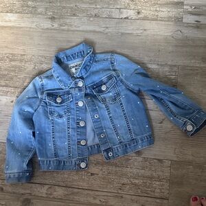 OshKosh B'gosh Light Blue Denim Jacket with Polka Dots